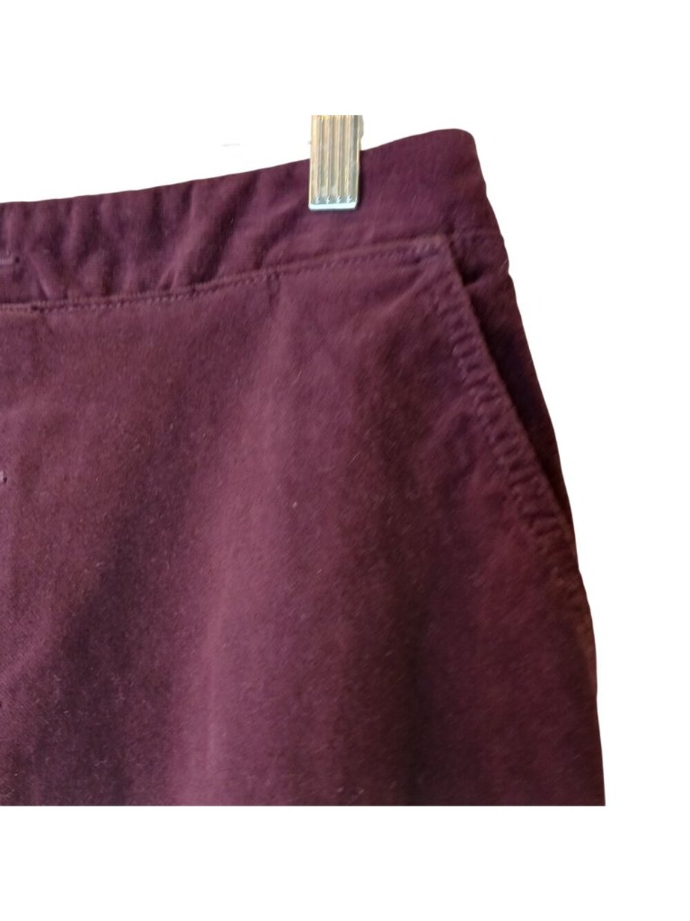 St  Johns Bay Womens Skirt Sz 6 Merlot Corduroy Button-Front Classic NWT #D-36 - Picture 7 of 7